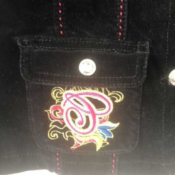 Coogi Girl’s Jacket Size Large (12/14) Elegant Velour Black. Fully Lined - Picture 4 of 11